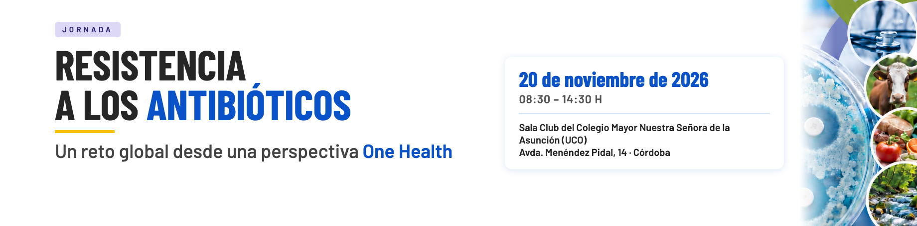 Jornada Resistencia a los Antibióticos: Un reto global desde una perspectiva One Health. 20 de noviembre de 2026
